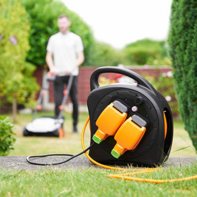 SLx Outdoor Extension Lead Waterproof, 20m, 2 Socket Extension Reel, H – LJ Automotive