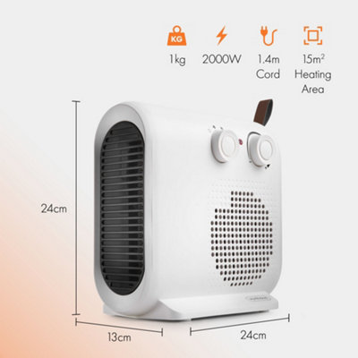 thumbnail image 2 of 900W Ceramic Forced Air Space Heater – Compact Portable Electric Fan Heater For Office, Garage, Home, Desk 2 of 6