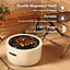 VonHaus Fire Pit, 2 in 1 Firepit with BBQ Cooking Grill for Outdoor, Garden, Patio, MgO Material, Use Wood or Charcoal to Fuel