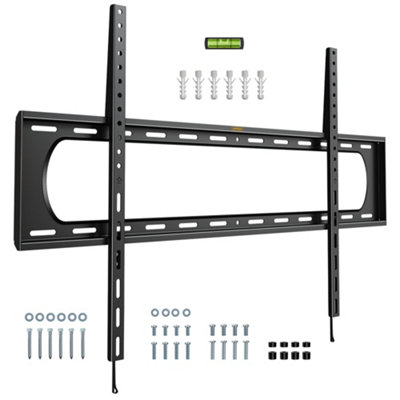 VonHaus Flush TV Bracket for 60-120" Screens, Ultra-Slim Wall Mount w/Spirit Level, 120kg Capacity, Max VESA: 900x600mm