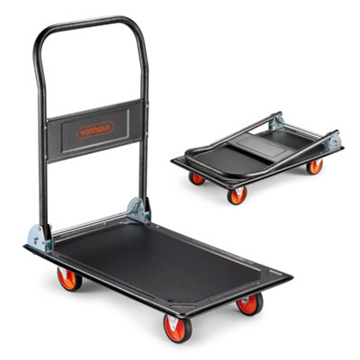 VonHaus Folding Platform Trolley 150kg Capacity, Multi-Functional