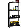 VonHaus Garage Shelving Units - 4-Tier Shelving Units for Storage - Lightweight, Compact & Easy to Build Shed Shelving Units