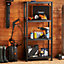 VonHaus Garage Shelving Units - 4-Tier Shelving Units for Storage - Lightweight, Compact & Easy to Build Shed Shelving Units