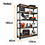 VonHaus Garage Shelving Units, 5-Tier Storage Shelves with 1325KG Capacity, Extra Wide Heavy Duty Shelving with Adjustable Layout