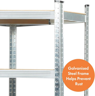 VonHaus Garage Shelving Units, Heavy Duty Shelving Unit for Home, Office & Garage, 5-Tier Shelving Unit, 175kg Capacity p/Shelf