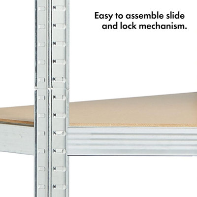 VonHaus Garage Shelving Units, Heavy Duty Shelving Unit for Home, Office & Garage, 5-Tier Shelving Unit, 175kg Capacity p/Shelf