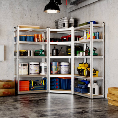 VonHaus Garage Shelving Units, Heavy Duty Shelving Unit for Home, Office & Garage Storage, 5-Tier Shelving, 175kg Shelf Capacity