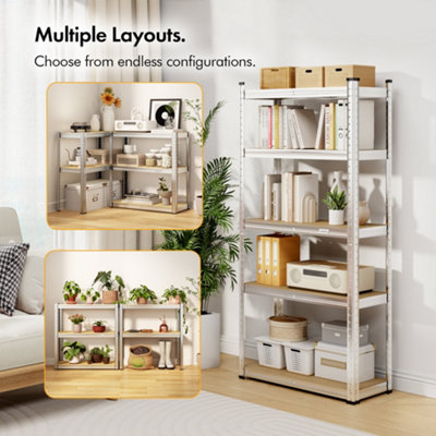 VonHaus Garage Shelving Units, Heavy Duty Shelving Unit for Home, Office & Garage Storage, 5-Tier Shelving, 175kg Shelf Capacity