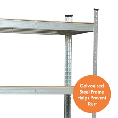 VonHaus Garage Shelving Units - Pack of Five 1.5m Heavy Duty Shelving Units - 5-Tier Units for Storage, 175kg Capacity Per Shelf