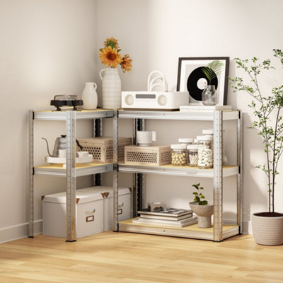 VonHaus Garage Shelving Units - Pack of Two 1.5m Heavy Duty Shelving Units - 5-Tier Units for Storage, 175kg Capacity Per Shelf