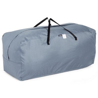 VonHaus Garden Cushion Storage Bag for Garden Cushions with Handles & Covered Zip, Heavy Duty Polyester, 110x48x48cm