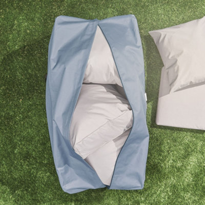 VonHaus Garden Cushion Storage Bag for Garden Cushions with Handles & Covered Zip, Heavy Duty Polyester, 110x48x48cm