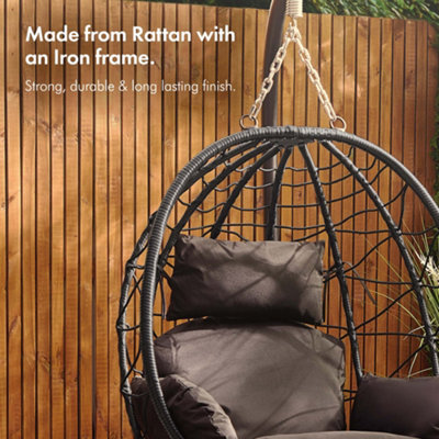 Patio Non-Slip Washable Cushion Hanging Swing Egg Chair Soft (Only Cushion)