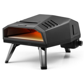 VonHaus Gas Pizza Oven Outdoor, Tabletop with Pizza Stone, Hose & Regulator, Carry Bag Included, Steel, Foldable Legs