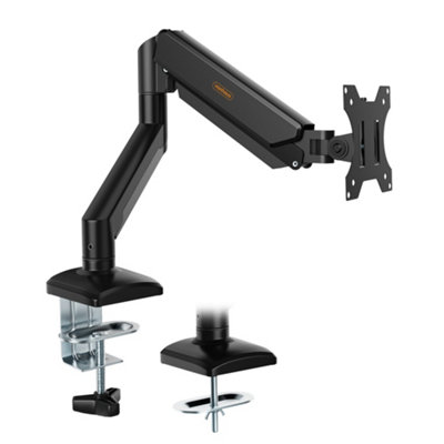 VonHaus Gas Single Arm Monitor Mount for 13"- 32" Screens, Height Adjustable with Full Tilt and Swivel Arms