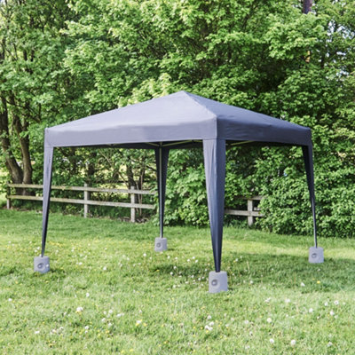 VonHaus Gazebo Weights Set 4 Pole Anchor Leg Weights for Gazebos Marquees Stalls Weather Resistant Fill with Sand or Water