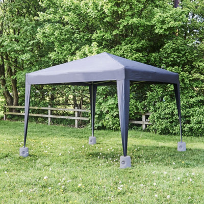 VonHaus Gazebo Weights Set, 4 Pole Anchor Leg Weights for Gazebos, Marquees & Stalls, Weather Resistant, Fill with Sand or Water