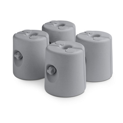 VonHaus Gazebo Weights Set, 4 Pole Anchor Leg Weights for Gazebos, Marquees & Stalls, Weather Resistant, Fill with Sand or Water