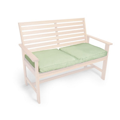 VonHaus Green Garden Bench Cushion 2 Seater Water Resistant