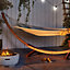 VonHaus Hammock with Frame, 1 Person Hammock with Stand, Natural Larch Wood Stand, Heavy Duty for Garden, Patio, Terrace & Outdoor