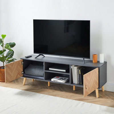 Herringbone deals media console