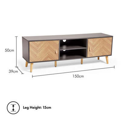 Herringbone deals media console