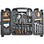 VonHaus Household Tool Kit - 53pc Tool Kit for Beginners - Includes Precision Screwdrivers, Hammer, Pliers, Hex Keys, Bits & More