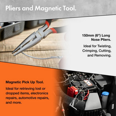 VonHaus Household Tool Kit - 53pc Tool Kit for Beginners - Includes Precision Screwdrivers, Hammer, Pliers, Hex Keys, Bits & More