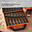 VonHaus HSS Metal Drill Bit Set, Carry Case, 99 Pcs 1.5-10 mm High Speed Steel Bits Titanium Coated, Drilling Wood, Masonry