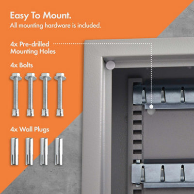 VonHaus Key Safe Wall Mounted, Digital Key Cabinet & 71 Key Capacity, Home Office & Business Key Organiser, Secure Keypad Access