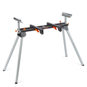VonHaus Mitre Saw Stand - Foldable Universal Fit Saw Table with Extending Support Arms & Quick Release Clamps - 150kg Capacity