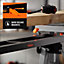 VonHaus Mitre Saw Stand - Foldable Universal Fit Saw Table with Extending Support Arms & Quick Release Clamps - 150kg Capacity