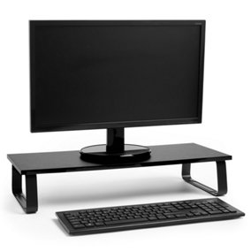 VonHaus Monitor Stand for Desks, Ergonomic Screen Riser with Non-Slip Legs, Desktop Organiser for iMac, PC, Laptop, 20Kg Capacity