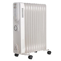 VonHaus Oil Filled Radiator 11 Fin, Electric Radiator Thermostatically Controlled, 2.5kw Oil Heater for Home, Office & More