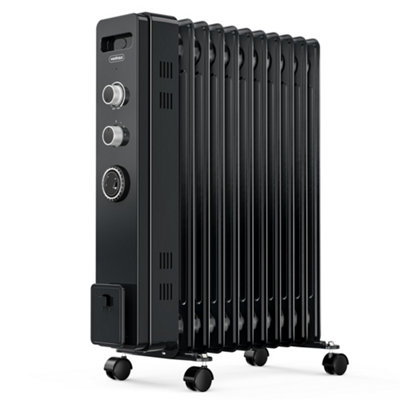 VonHaus Oil Filled Radiator 11 Fin, Oil Heater Portable Electric Free Standing 2500W for Home, Office, Any Room