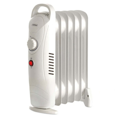 VonHaus Oil Filled Radiator 6 Fin, Oil Heater Portable Electric Free Standing 800W for Home, Office, Any Room