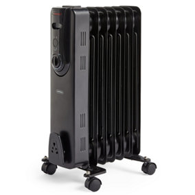 VonHaus Oil Filled Radiator 7 Fin, Oil Heater Portable Electric Free Standing 1500W for Home, Office, Any Room