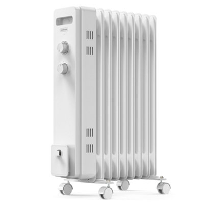 VonHaus Oil Filled Radiator 9 Fin, Electric Radiator Thermostatically  Controlled, 2kw Oil Heater for Home, Office u0026 More | DIY at Bu0026Q