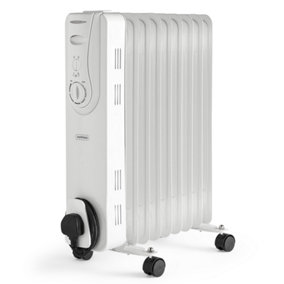 VonHaus Oil Filled Radiator 9 Fin, Oil Heater Portable Electric Free Standing 2000W for Home, Office, Any Room