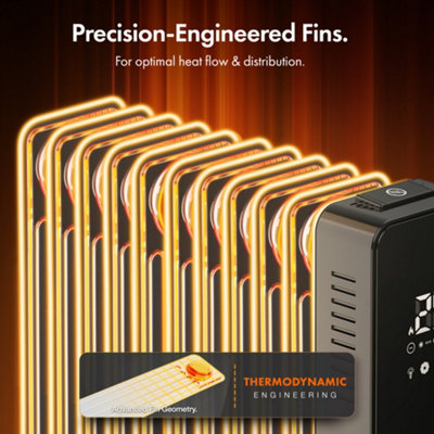 VonHaus Oil Filled Radiator with Remote Control & WiFi, Oil Heater ...