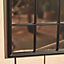 VonHaus Outdoor Mirror for Gardens, Arched Black Window Mirror for Walls, Industrial Style, Weather Resistant, 51x81cm 20x31in