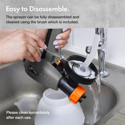 VonHaus Paint Sprayer 800W Electric Spray Gun for Outdoor Indoor Jobs Ideal for Decorating Fences Walls Ceilings Floors