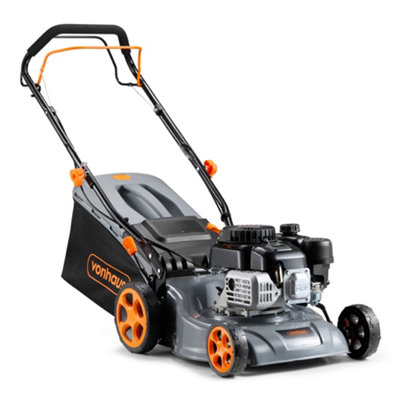 Petrol Lawnmower 132cc Self Propelled Lawn Mower All Types Grass Gardens Collection Bag 40cm Working Width
