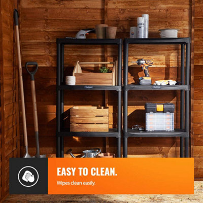 4 tier clearance plastic shelf