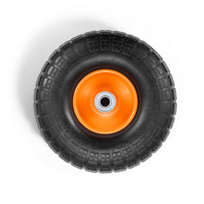 VonHaus Pneumatic Wheels 10 Inch Pack of 4 - Heavy Duty Spare Replacement Universal Tyre Set for Wheelbarrows and Garden Carts - 6