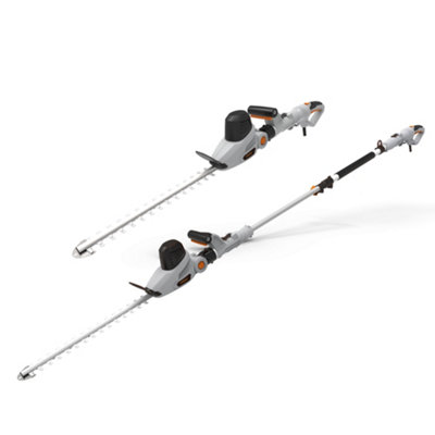 VonHaus Pole Hedge Trimmer 2 in 1 Extendable Telescopic Hedge Cutter 600W, Corded Electric, Shoulder Strap, Adjustable Head, 5kg