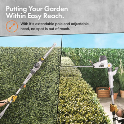 Corded extendable online hedge trimmer