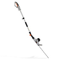 VonHaus Pole Hedge Trimmer, 500W Corded Electric Bush Cutter w/Angle Adjustable Head, Telescopic Pole, Outdoor Trimmer for Garden