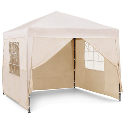 VonHaus Pop Up Gazebo 2.5 x 2.5m Waterproof Garden Marquee Shelter Canopy Removable Sides Leg