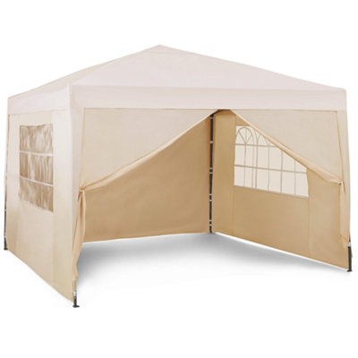 MCC Direct 2X2 Pop up Beige Gazebo with Sides